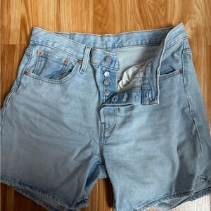Levi's Light Blue Jean Shorts for Women